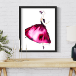 Custom Watercolor Ballerina_Loose Abstract_Pink_Tulsa
