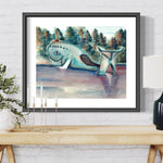 Custom Watercolor Painting_Blue Whale_Catoosa
