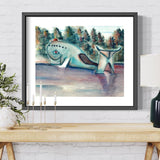Custom Watercolor Painting_Blue Whale_Catoosa