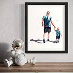 Father & Son Watercolor Original