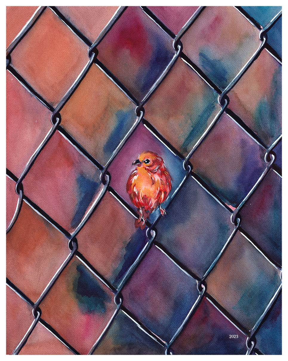 Vibrant, Watercolor Bird