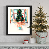 Custom Watercolor Portrait_Baby's First Christmas_Tulsa