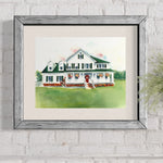 Custom Watercolor Home Portrait_Tulsa