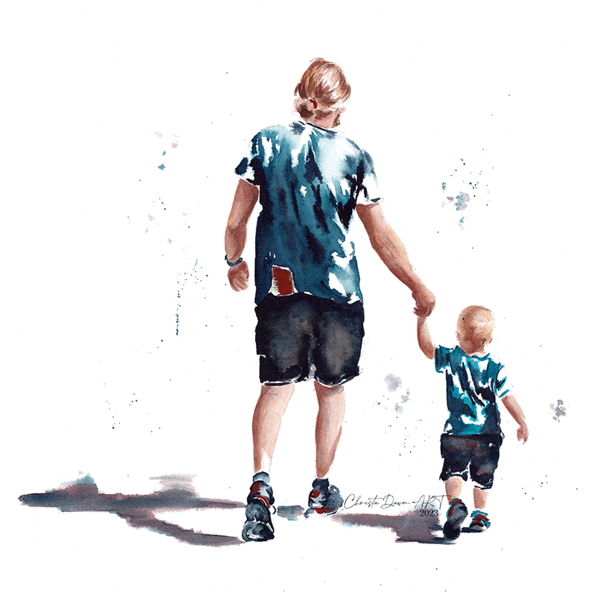 "Gently Led" Father Son - Greeting Card Set