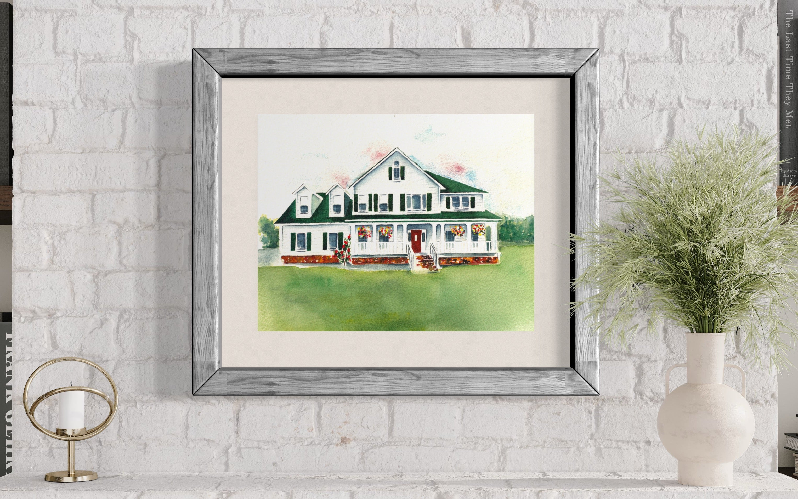 Custom Watercolor Home Portrait_Tulsa